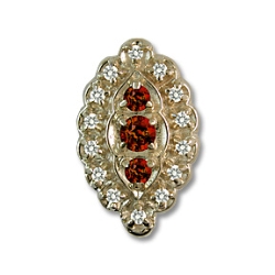 rl1020 Garnet Bracelet Slide 
